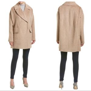 🆕 NWT Trina Turk Ruby Alpaca/Wool Blend Coat